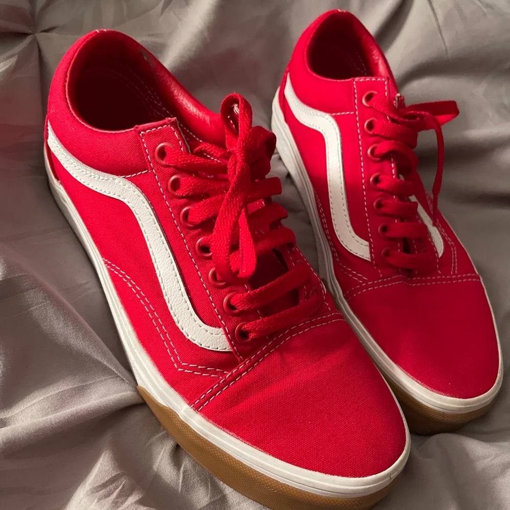 Women size 8 red Vans.